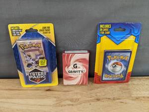 lot 2H image: 3 Brand New Pokemon Card Packs - Mystery Pack Trading Cards, 20-Card Pack, Gravity Boosters Pack N