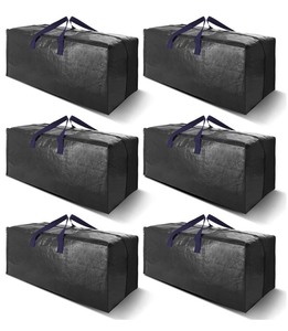 lot 292 image: 6 Brand New Velvetsure Heavy Duty Extra Large Moving Bags WBackpack Straps - Strong Handles & Zippers, Storage Totes For Space Saving, Fold Flat, Alternative to Moving Box and Storage Bin Black N