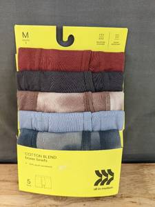lot 287 image: Brand New All In Motion 5 Pack Cotton Blend Boxer Briefs Size Medium Youth 8 N
