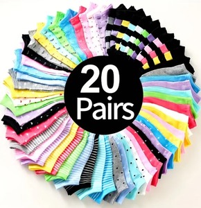lot 2C image: 20 Brand New Pairs of Soft and Comfortable Low Top Colored Womens Socks N