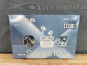 lot 16A image: Brand New H7000 Smart Watches & Earphone Set - Gold Series 10 $299 Retail N