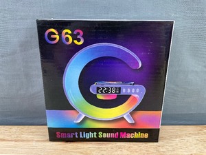 lot 40A image: Brand New G63 Smart Wireless Fast Charging Speaker Alarm Clock Night Light Sound Machine - Black N
