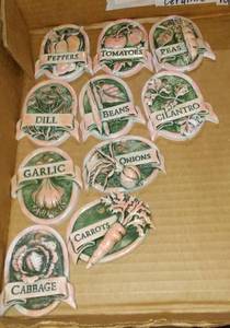 lot 47 image: Ceramic Garden Markers (10)