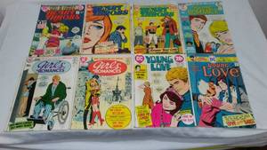 lot 83 image: Vintage 1970s DC Comics, Romance (8) Young Love, Heart Throbs, Girls Romance.