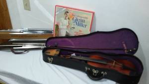 lot 88 image: Violin, Music Stands, Glenn Miller.
