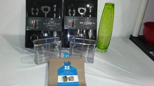 lot 168 image: New Wine Accessory Sets (2) Storage, vase, organizers (2)