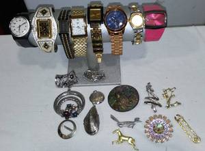 lot 187 image: Vintage Watches, Brooches And More.