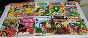 lot 82 image: Vintage DC and Marvel Comics, Circa 60s70s (10). Black Widow, Ghost Rider, Ghosts