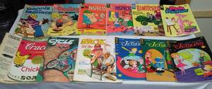 lot 84 image: Vintage Comics (13) Circa 60s and 70s. Bewitched, Sick, Jetsons, Cracked and More.