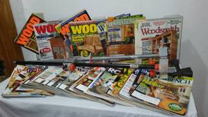lot 33 image: Large Clamps And Woodworking Magazines