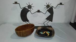 lot 169 image: MCM West Germany, Haeger (231), Metal Candle Holder.