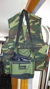 lot 94 image: Camouflage Vest, Field and Stream Cooler  Like New. Size L