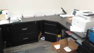 lot 410 image: Office Desk with Corner WorkStation.