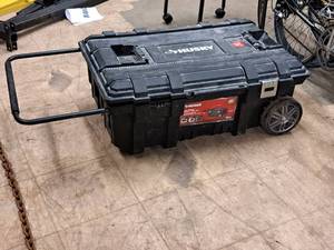 lot 229 image: Husky 25-Gallon Mobile Connect Tool Box  Rolling