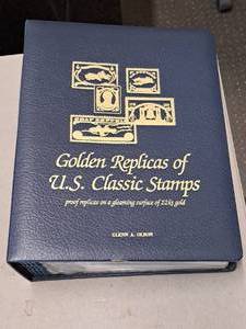 lot 200 image: Golden Replicas of U.S. Classic Stamps - Proof Replicas 22kt Gold