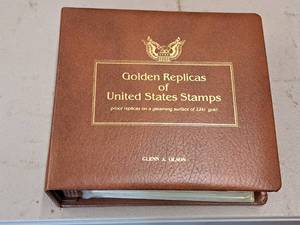 lot 201 image: Golden Replicas of United States Stamps - Proof Replicas 22kt Gold
