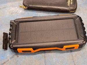 lot 266 image: Solar Portable Charging Station and Flashlight