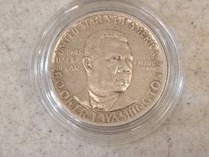 lot 406 image: 1946 Booker T. Washington Silver Half Dollar