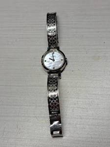 lot 428 image: Coach Signature CC Womens Silver Pearl Bangle Diamond Wrist Watch
