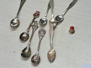 lot 417 image: Collectors Spoons - Wisconsin, Ethiopia, Amsterdam, Las Vegas, Idaho