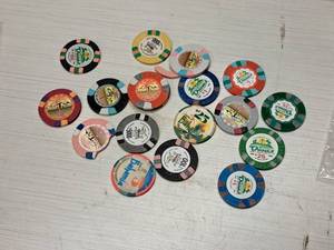 lot 416 image: Casino Chips - Dunes, Pioneer Club, Desert Palms, Bahamia