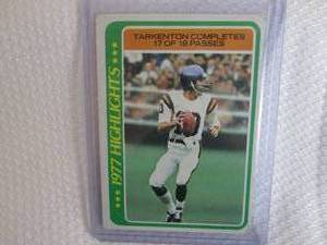 lot 24 image: 1978 Topps Fran Tarkenton Card...