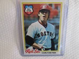 lot 72 image: 1978 Topps Carlton Fisk Card...