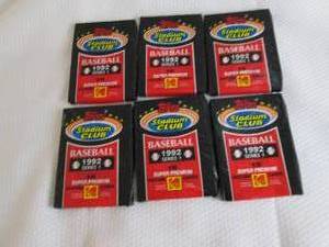 lot 88 image: 6 1992 Stadium Club Baseball Series...