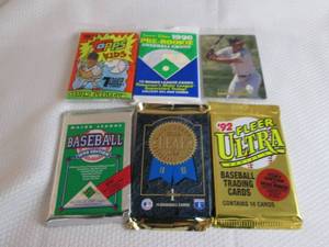 lot 141 image: 6-Assorted Baseball Card Packs...
