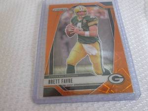 lot 188 image: 2024 Prizm Brett Favre Orange Disco...