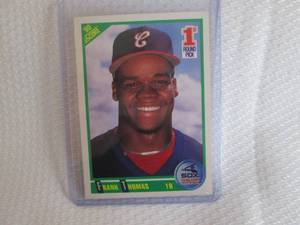 lot 199 image: 1990 Score Frank Thomas Rookie Card...