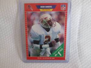 lot 203 image: 1989 Pro Set Deion Sanders Rookie C...