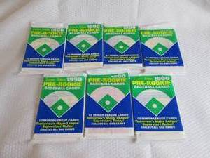 lot 214 image: 7-1990 Pre-Rookie Baseball Card Pac...
