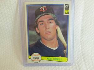lot 228 image: 1982 Donruss Kent Hrbek Rookie Card...