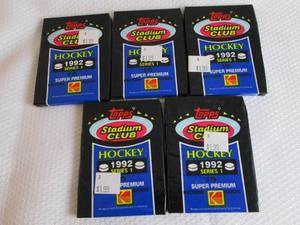 lot 242 image: 5-1992 Stadium Club Hockey Packs...