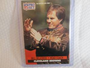 lot 247 image: 1991 Pro Set Bill Belichick Rookie ...