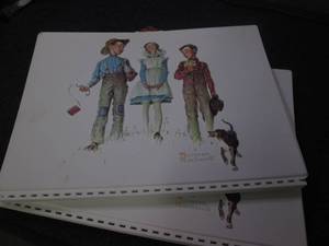 25 3-D Norman Rockwell printson pla...