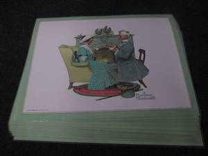 lot 268 image: Lot of 15 laminated Norman Rockwell...