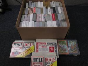 lot 271 image: Box of assorted Hoyle playing cards...