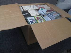 lot 288 image: Large box of assorted Hoyle playing...