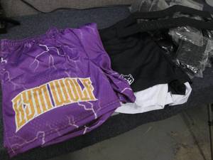 lot 294 image: Assorted Gym Wolf shorts & straps...