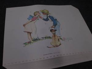 lot 303 image: 25 Norman Rockwell prints with rais...