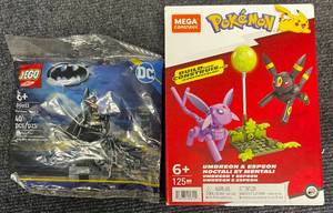 New Sealed Pokémon "Mega Construx" lego's Set & New Batman DC LEGO Set