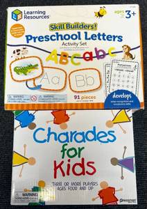 lot 21 image: Charades For Kids & Preschool Letters Activity Set