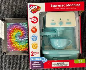 lot 42 image: New Toy Espresso Machine and Sensory Toy