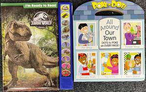 lot 58 image: Jurassic World Dinosaur Book and Pop It Book - New
