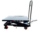 Hydraulic Lift Table Cart, 500LBS, Manual Scissor Lift Table w/ 4 Wheels and Foot Pump, Elevating Hydraulic Cart for Material Handling