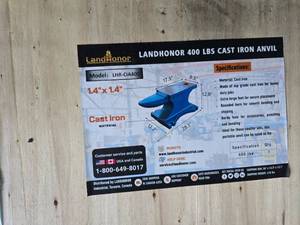 lot 224 image: Landhoner Anvil 400 Lb