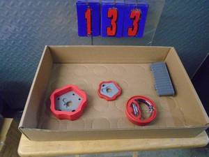 lot 133 image: Flat of real Avid gun blocks & cleaning kit. As shown.