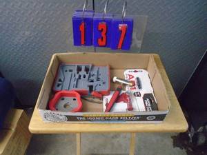 lot 137 image: Flat of real Avid fixtures & tools. As shown.